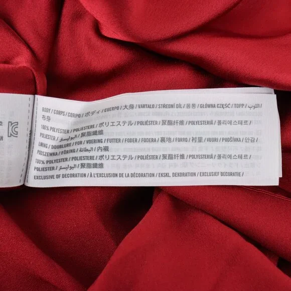 NWT Abercrombie & Fitch The A&F Giselle Pleated Cutout Maxi Dress in Red Size S - Picture 5 of 5